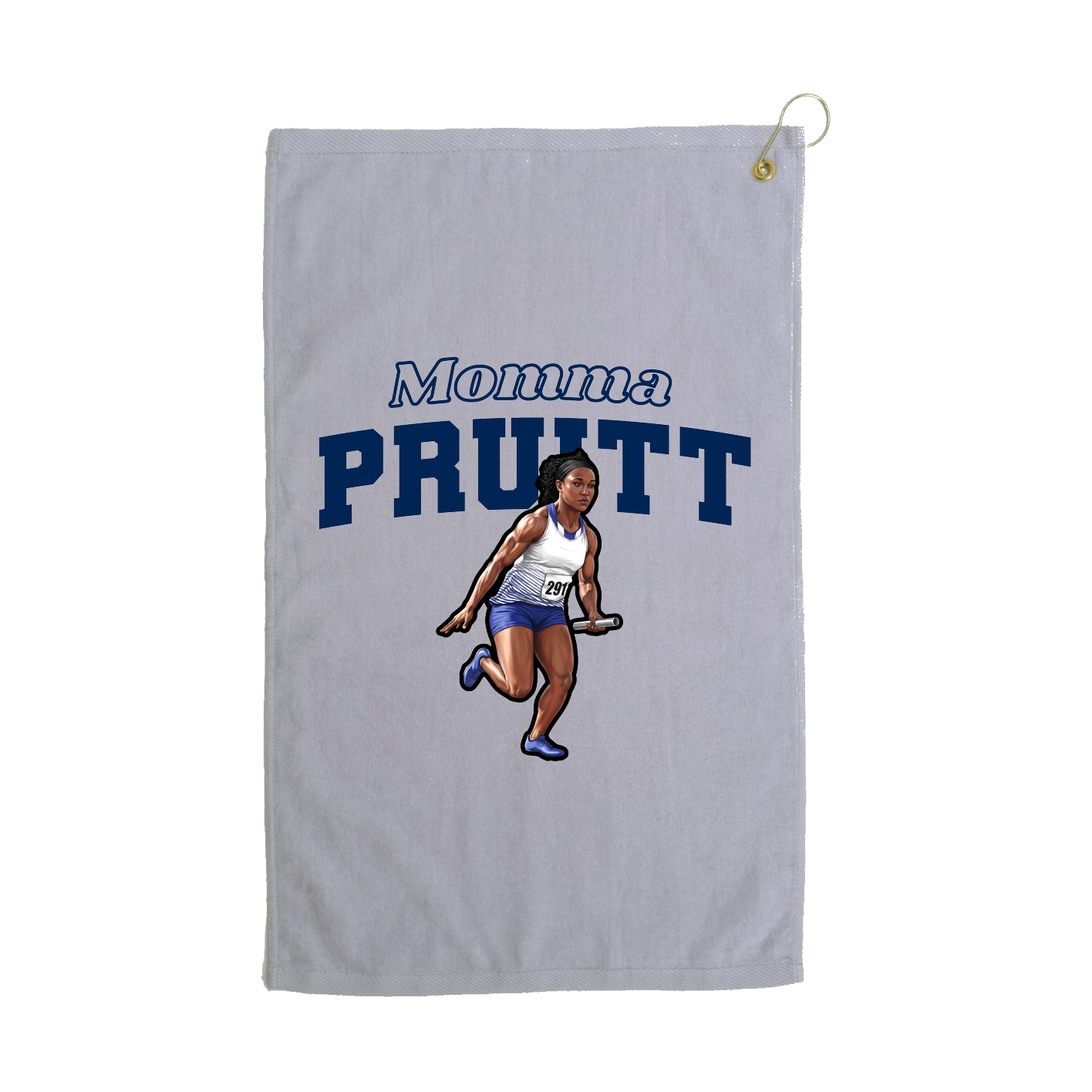 Golf Towel — Mothers Day Block in Grey