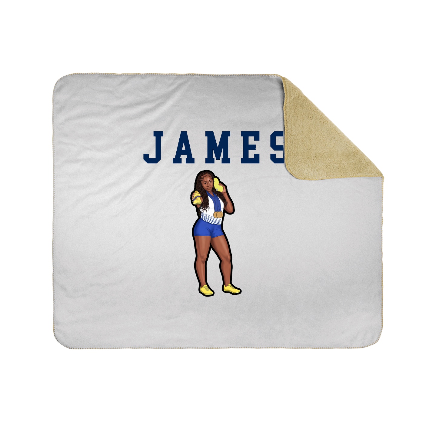 Throw Blanket — Shirsey in White