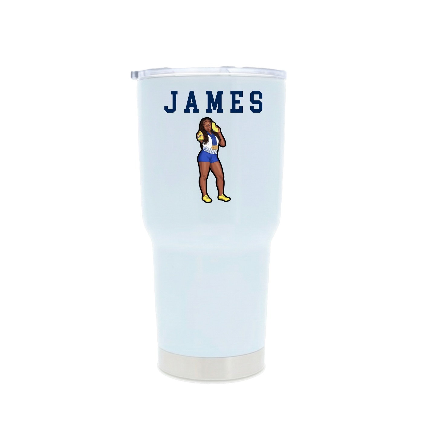 30oz Stainless Steel Tumbler — Shirsey in White