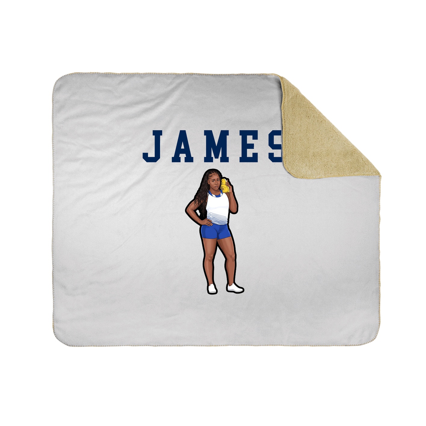 Throw Blanket — Shirsey in White
