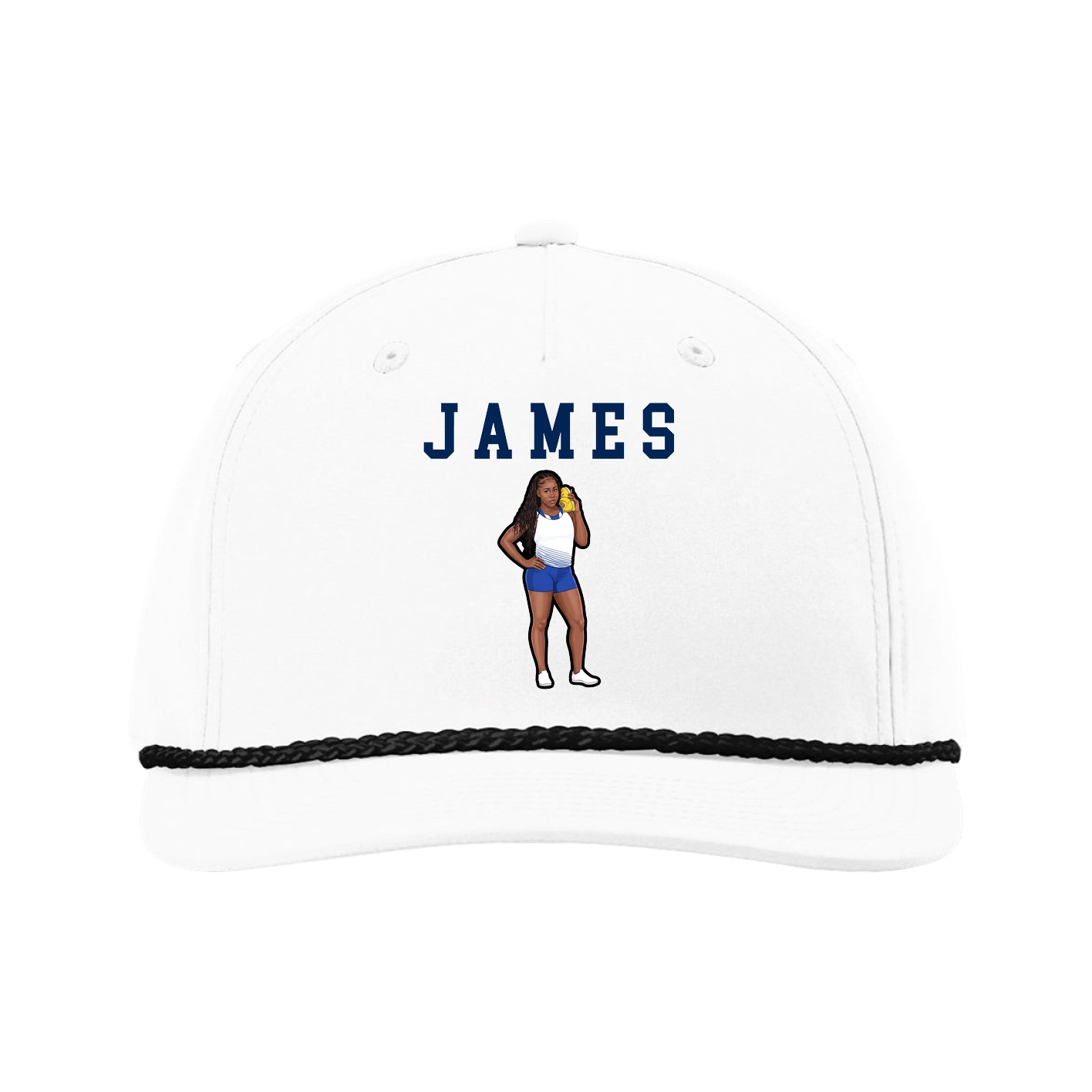Five-Panel Classic Rope Cap — Shirsey in White