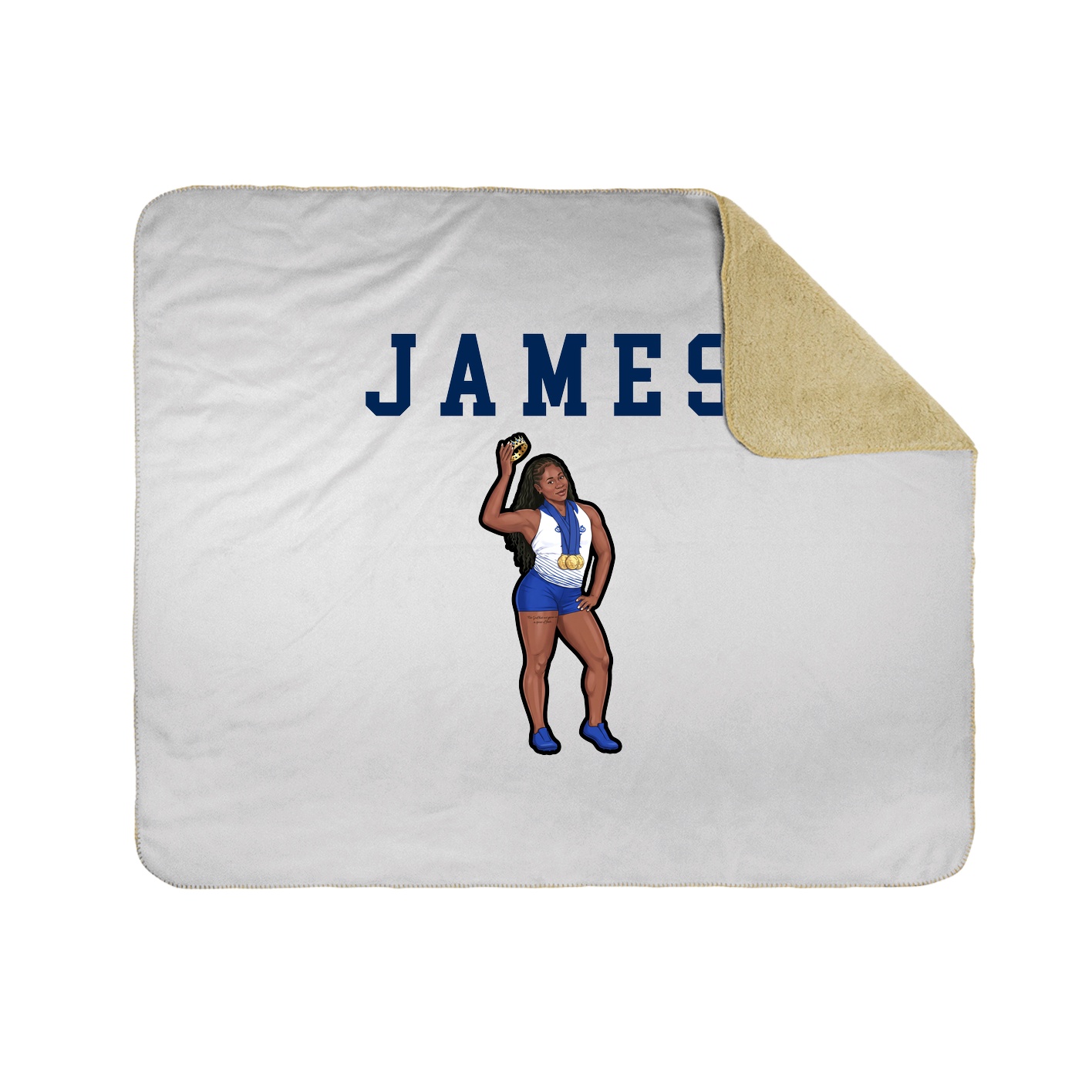 Throw Blanket — Shirsey in White