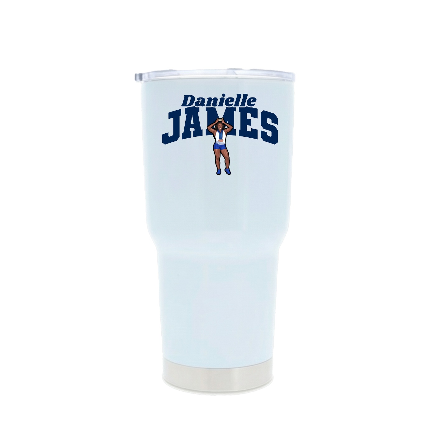 30oz Stainless Steel Tumbler — Signature Arch in White