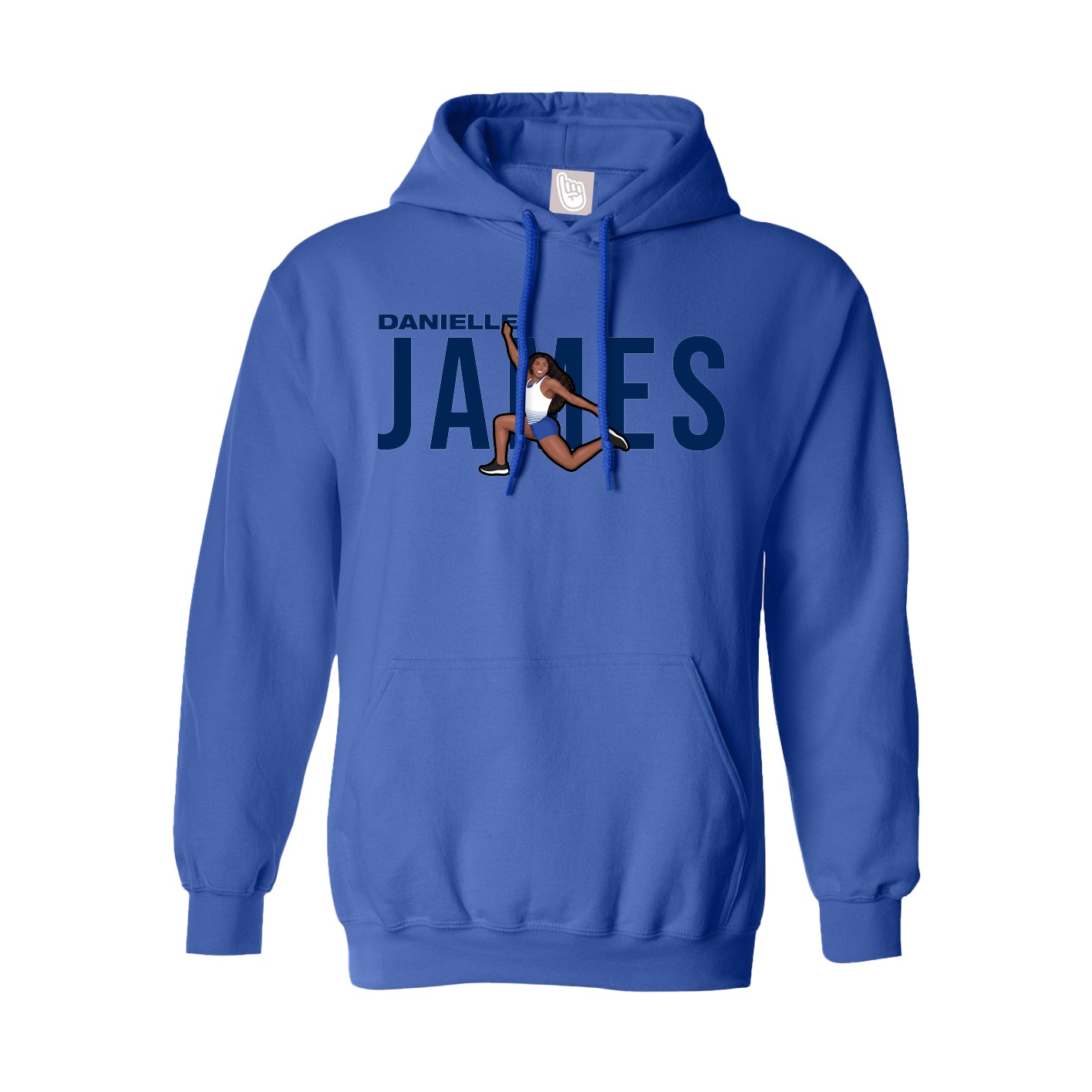 Youth Hoodie — Player Name in Royal
