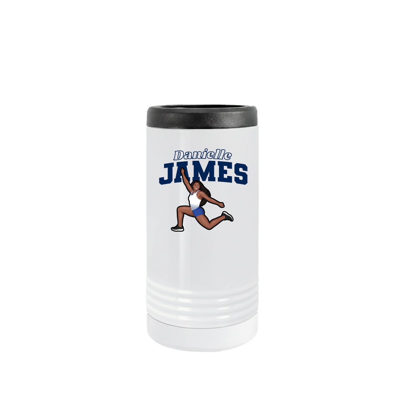 Slim Beverage Holder — Name Arch in White