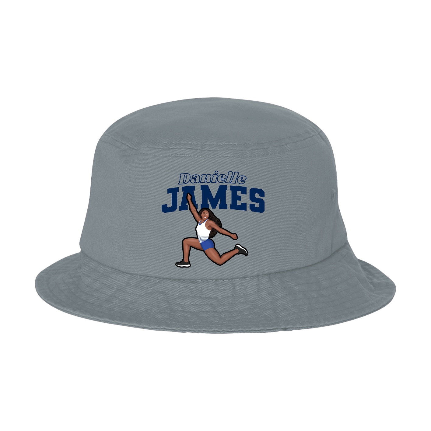 Bucket Cap — Name Arch in Grey