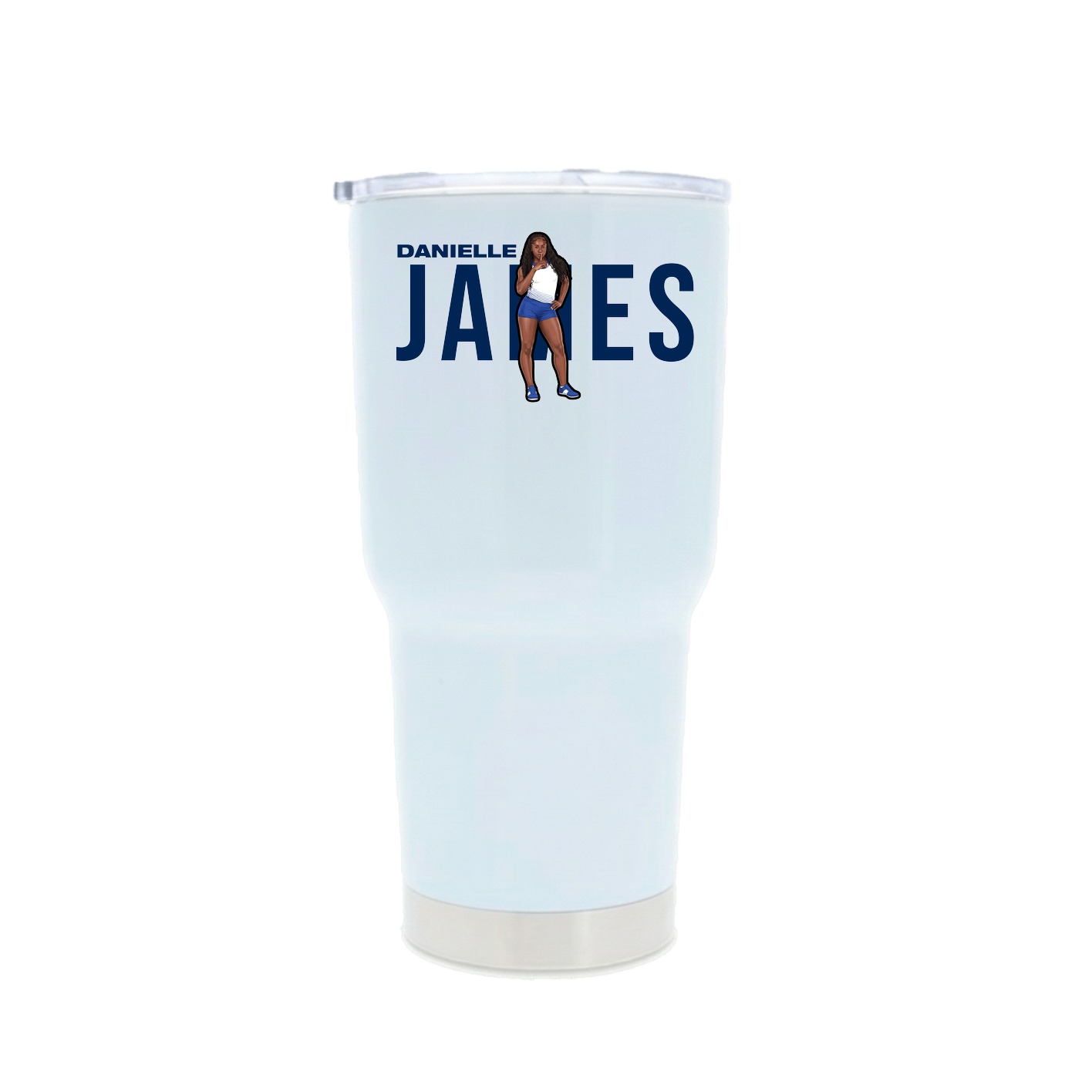 30oz Stainless Steel Tumbler — Player Name in White