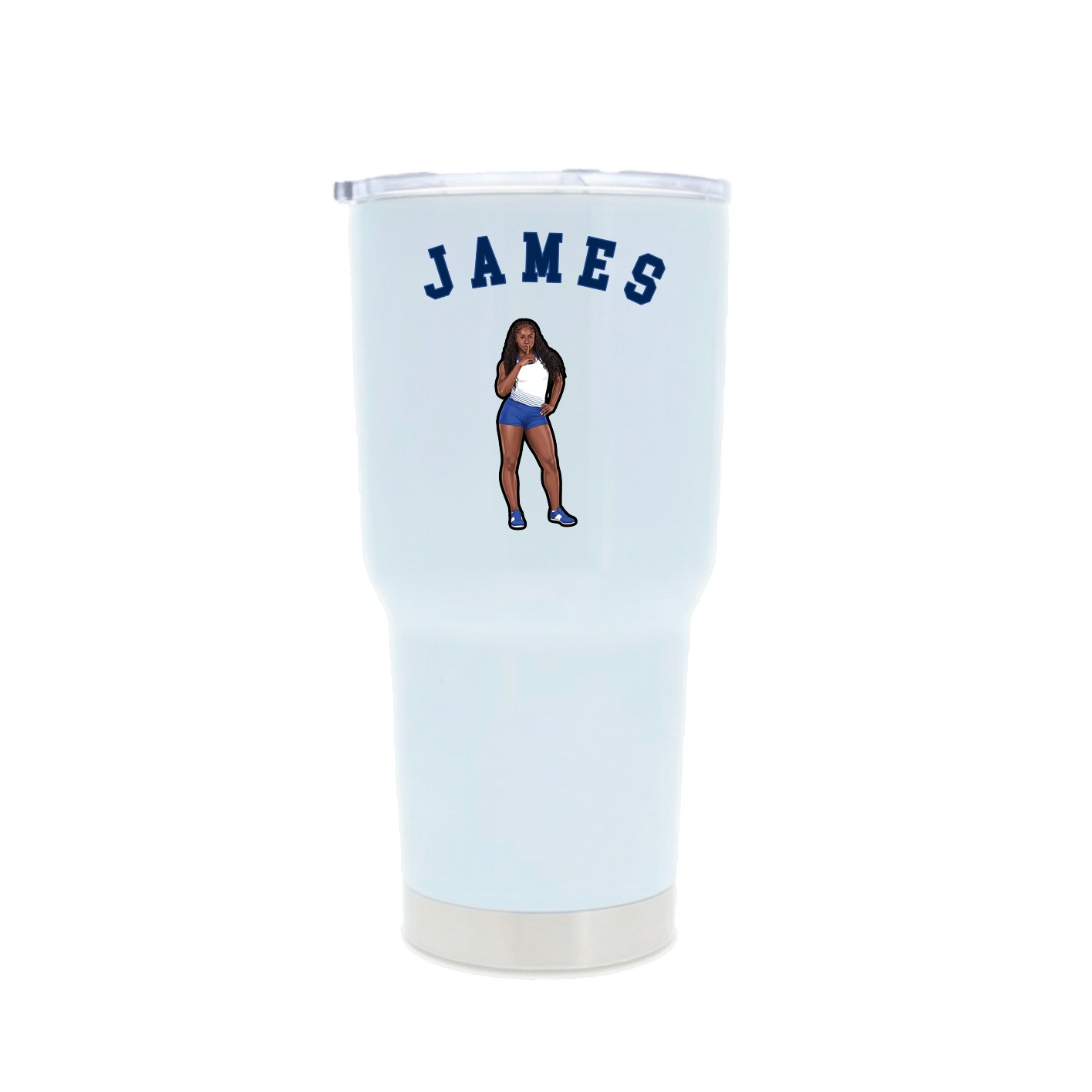 30oz Stainless Steel Tumbler — Shirsey Arch in White