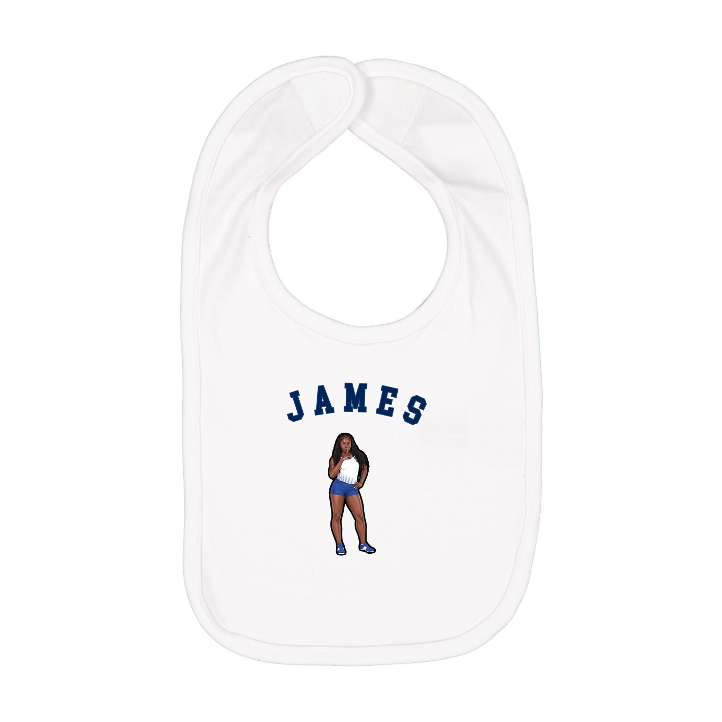Infant Bib — Shirsey Arch in White