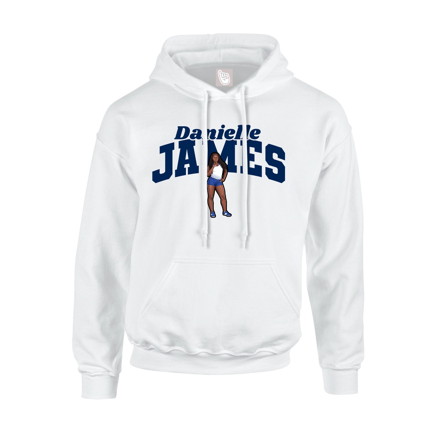 Hoodie — Signature Arch in White