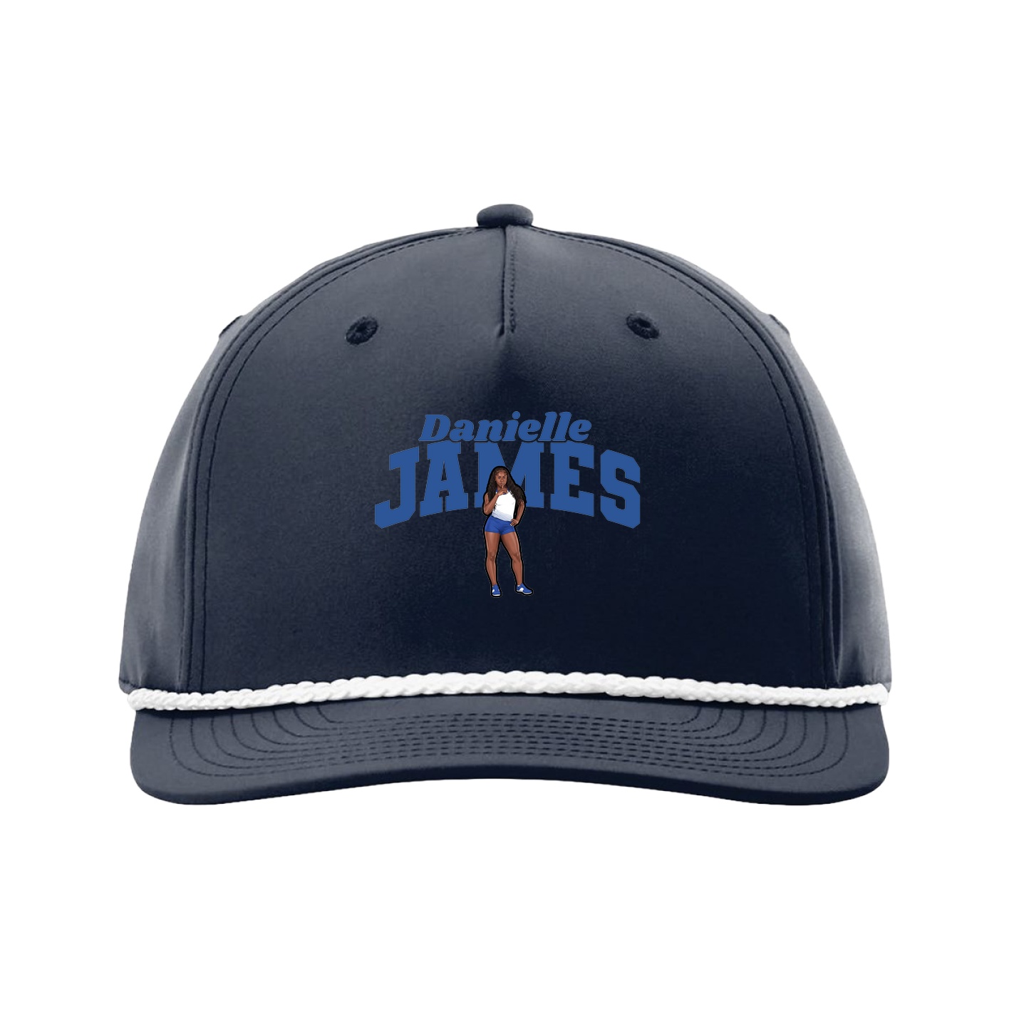 Five-Panel Classic Rope Cap — Signature Arch in Navy