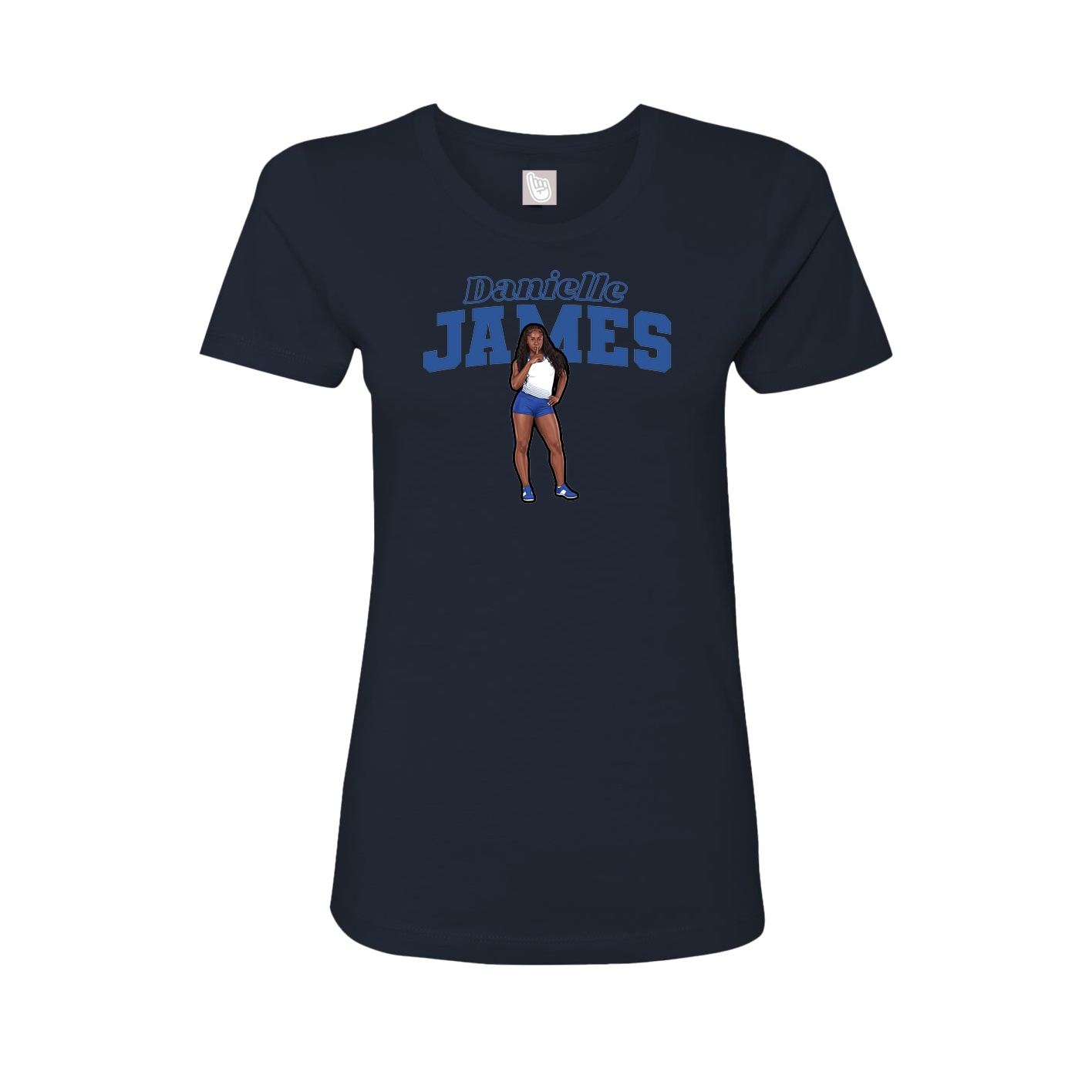 Womens Tee — Name Arch in Navy