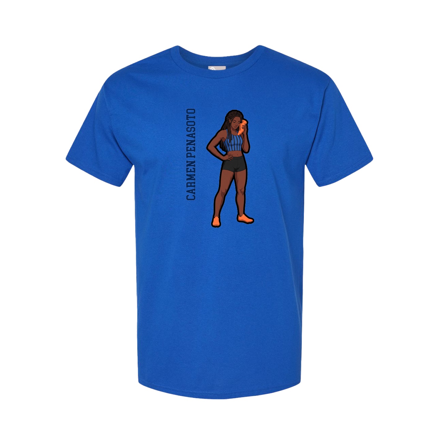 Tee — Name Vertical in Royal