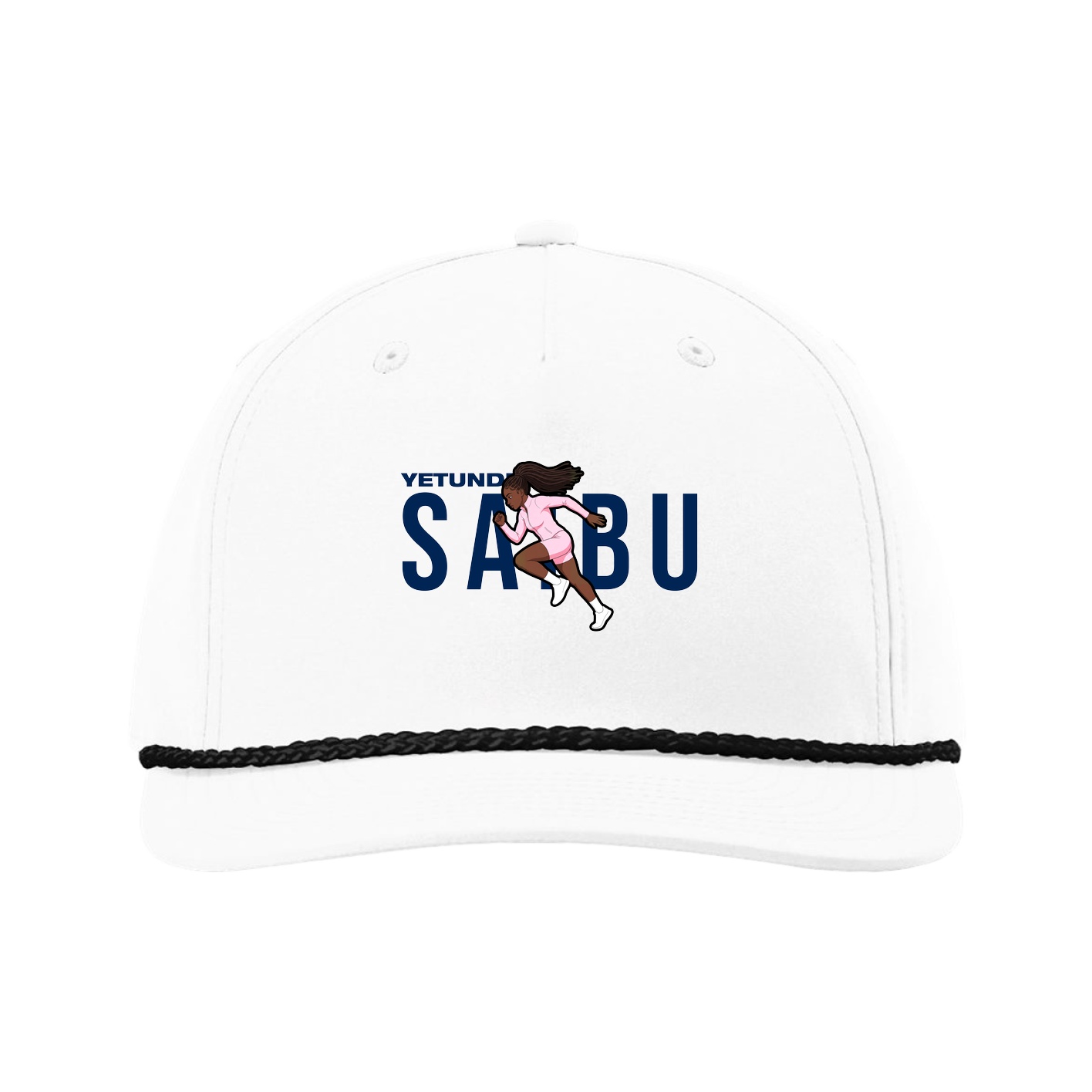 Five-Panel Classic Rope Cap — Player Name in White
