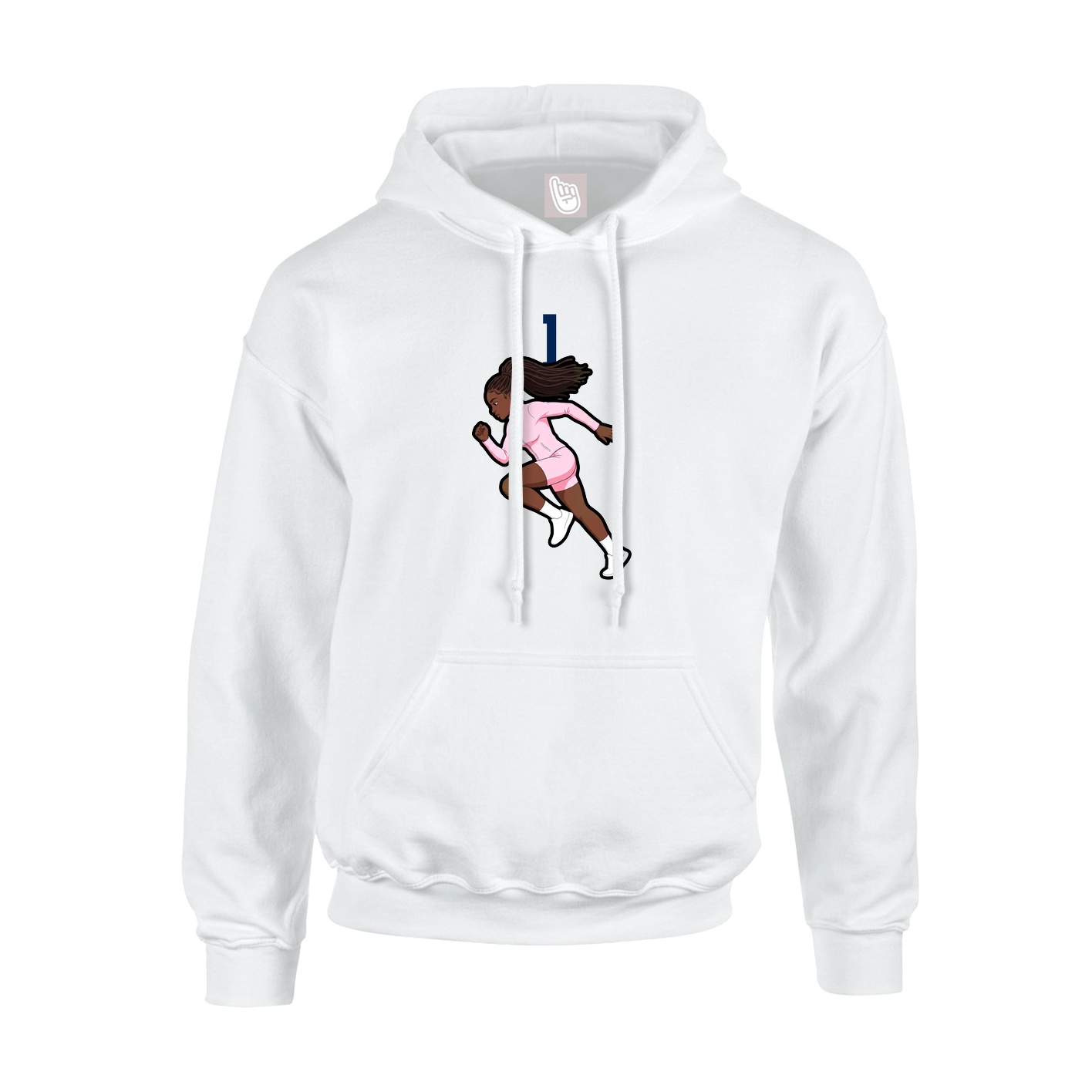 Hoodie — Number Top in White