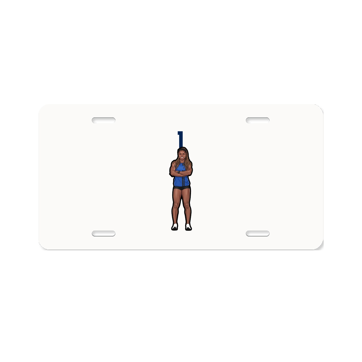 License Plate — Number Top in Classic