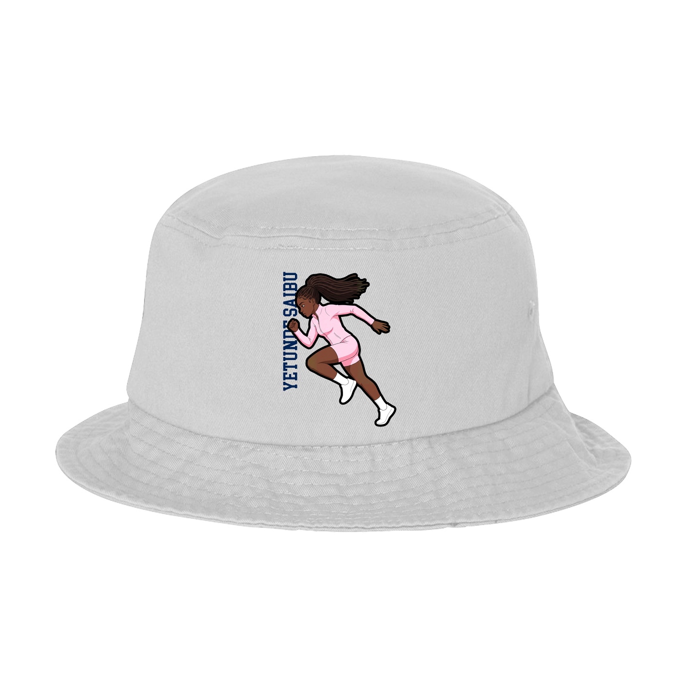 Bucket Cap — Name Vertical in White