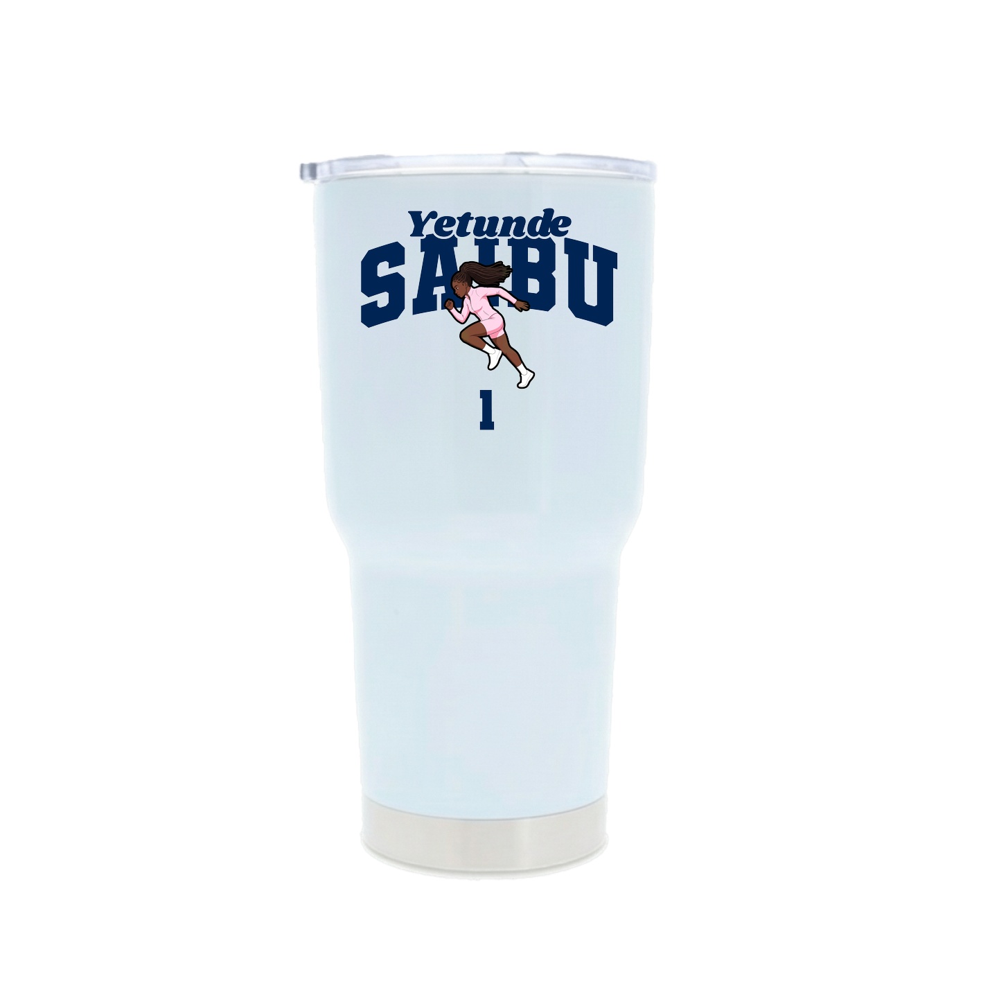 30oz Stainless Steel Tumbler — Signature Arch in White