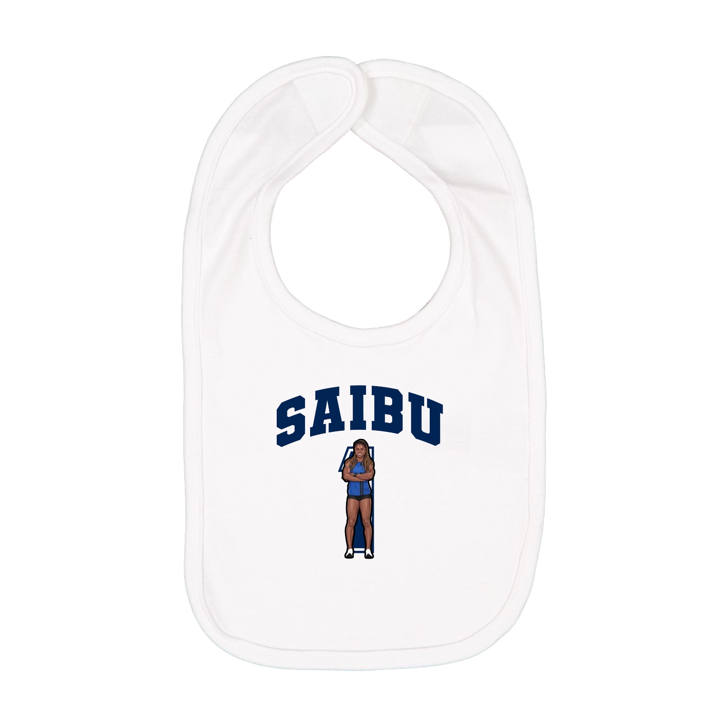 Infant Bib — Number in White
