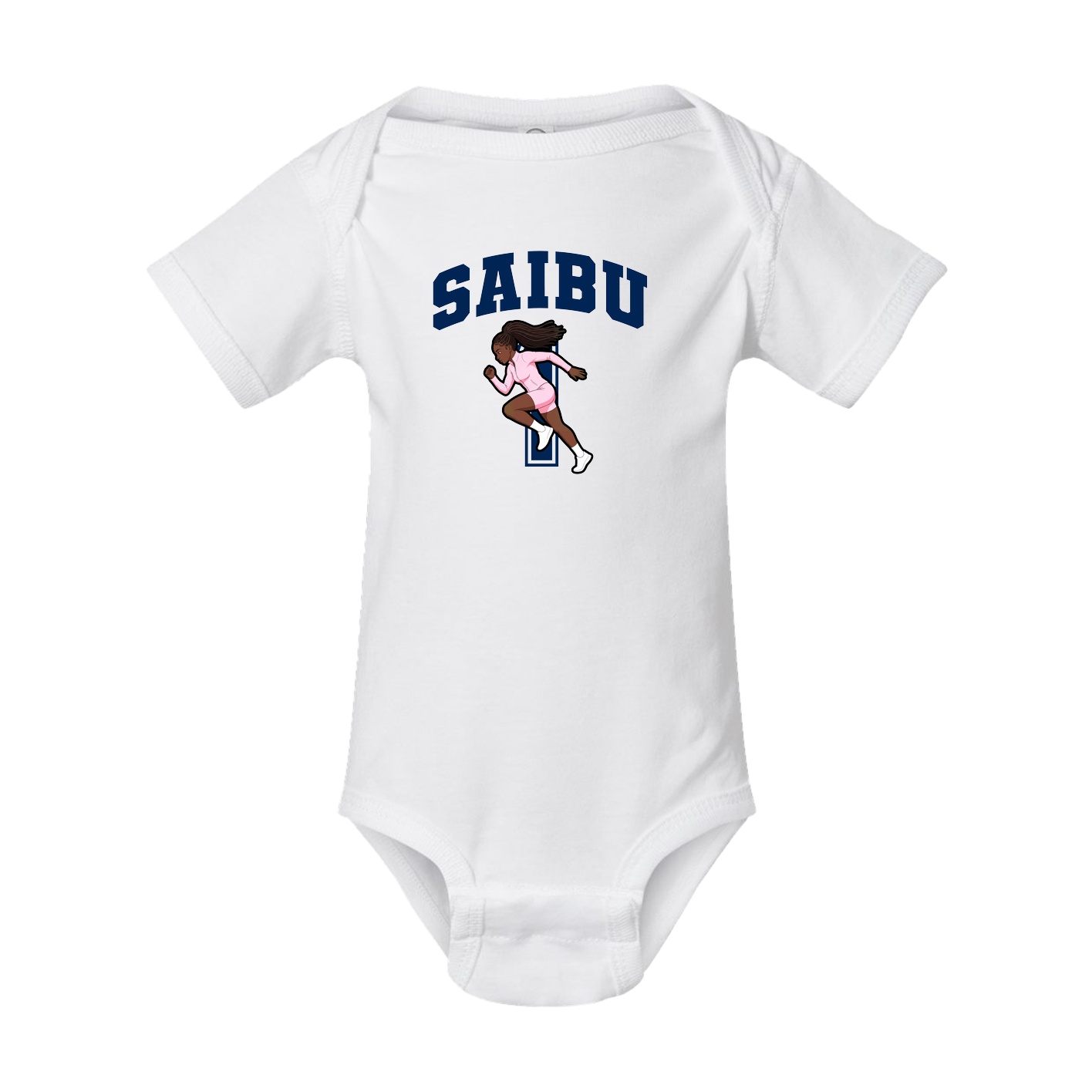 Baby Onesie — Number in White
