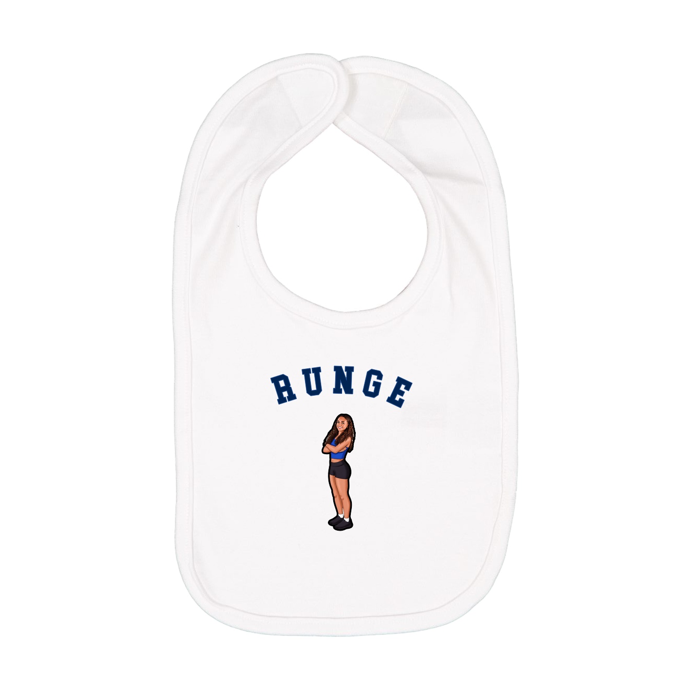 Infant Bib — Shirsey Arch in White