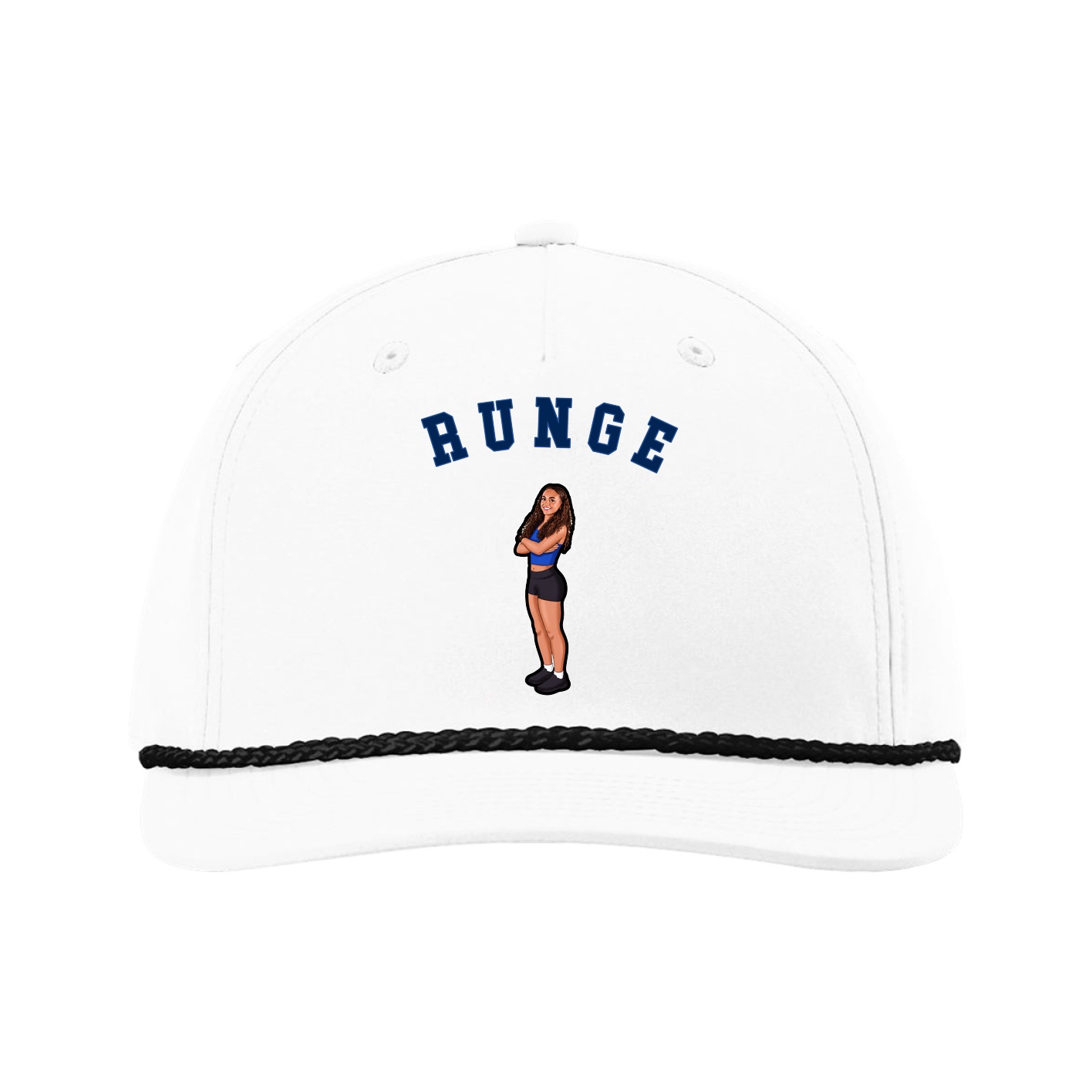 Five-Panel Classic Rope Cap — Shirsey Arch in White