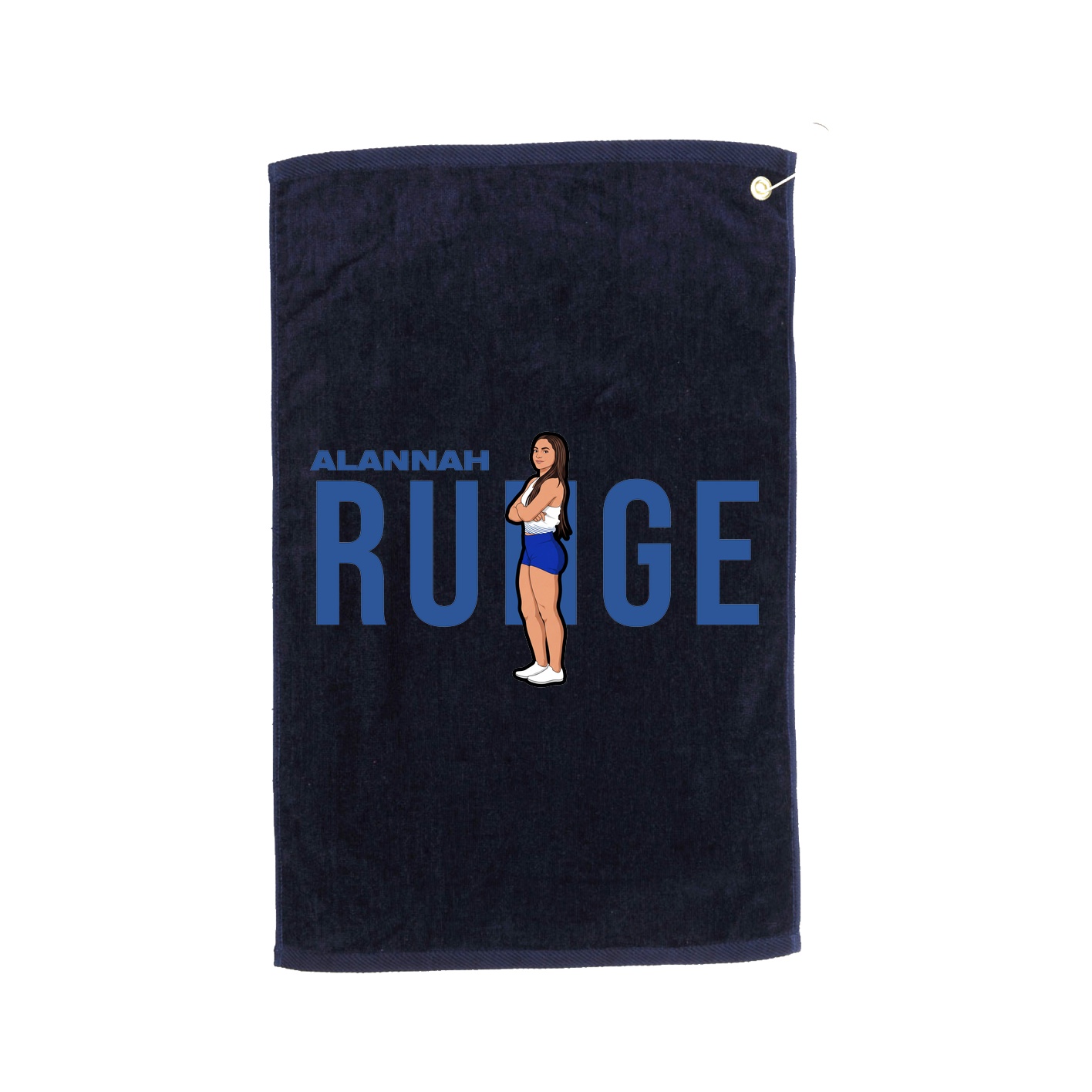 Golf Towel — Player Name in Navy