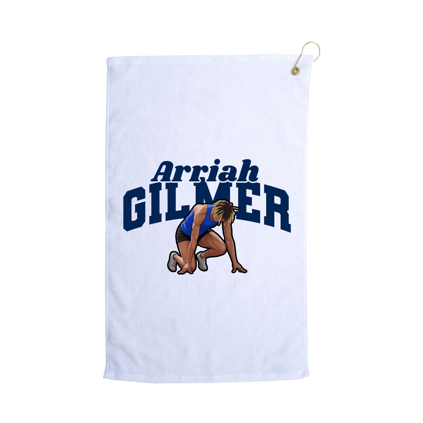 Golf Towel — Signature Arch in White