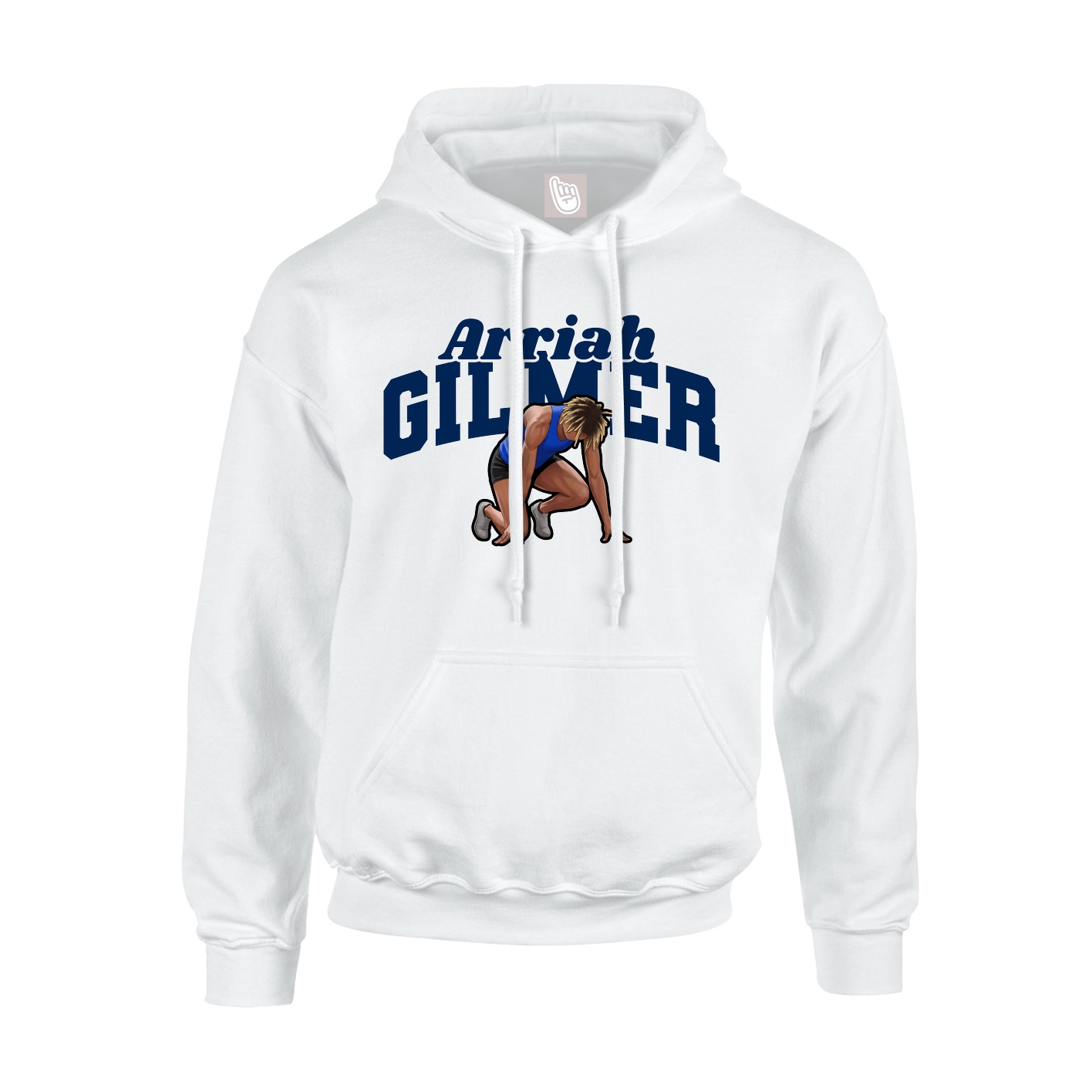Hoodie — Signature Arch in White