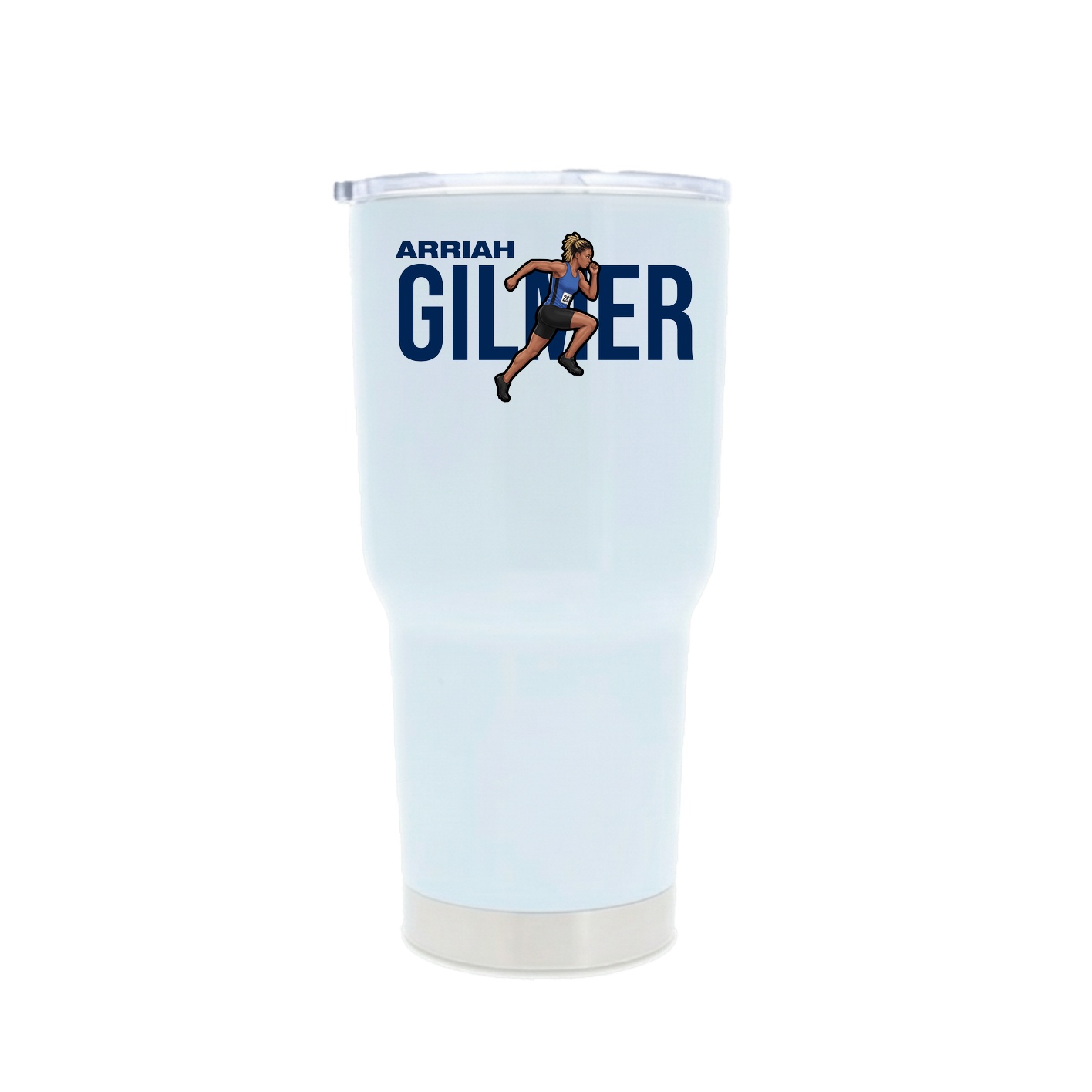 30oz Stainless Steel Tumbler — Player Name in White