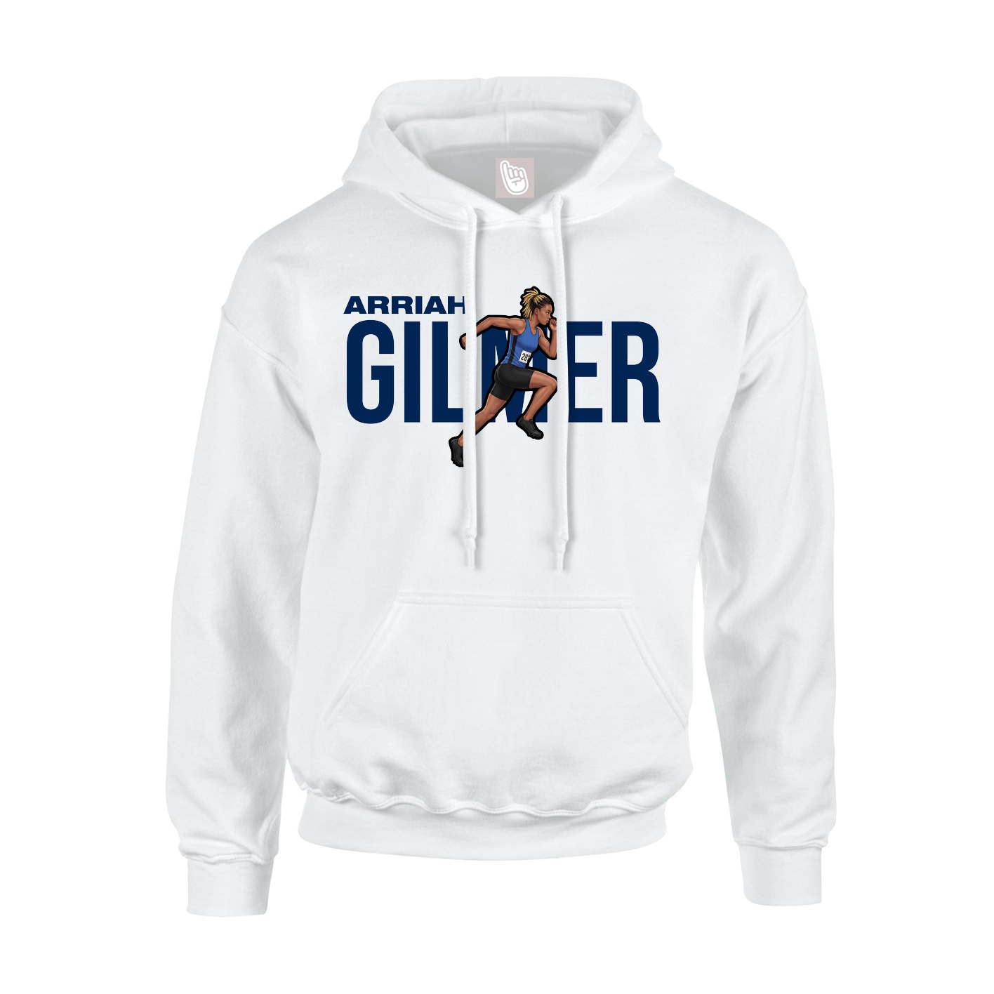 Youth Hoodie — Player Name in White