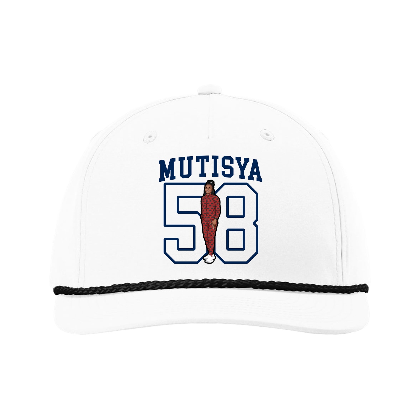 Five-Panel Classic Rope Cap — Shirsey in White