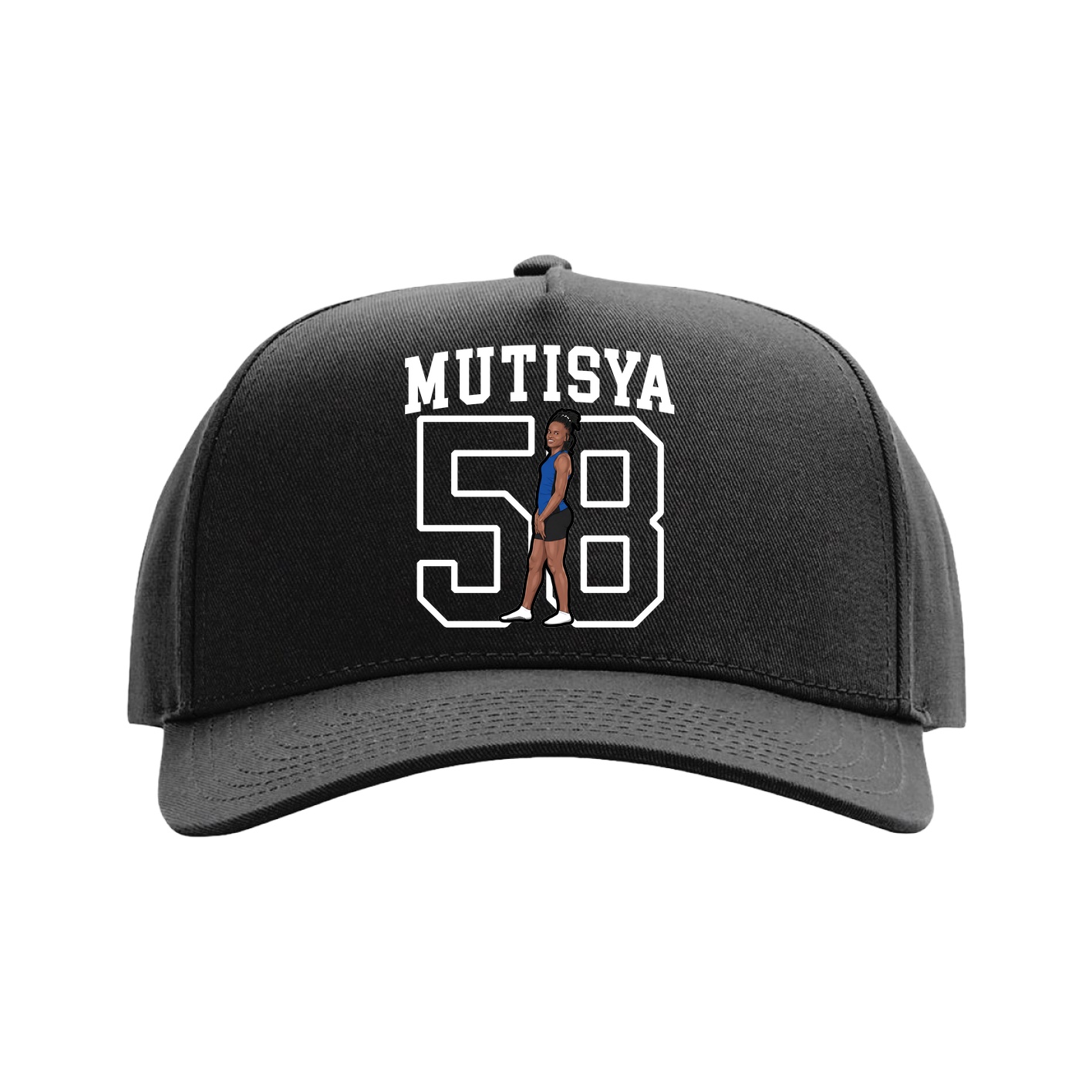Full Fabric Five-Panel Champ Cap — Shirsey in Black