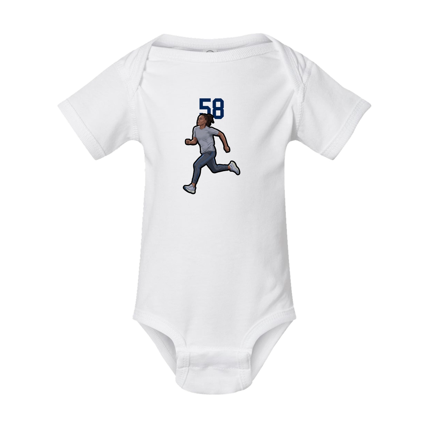 Baby Onesie — Number Top in White