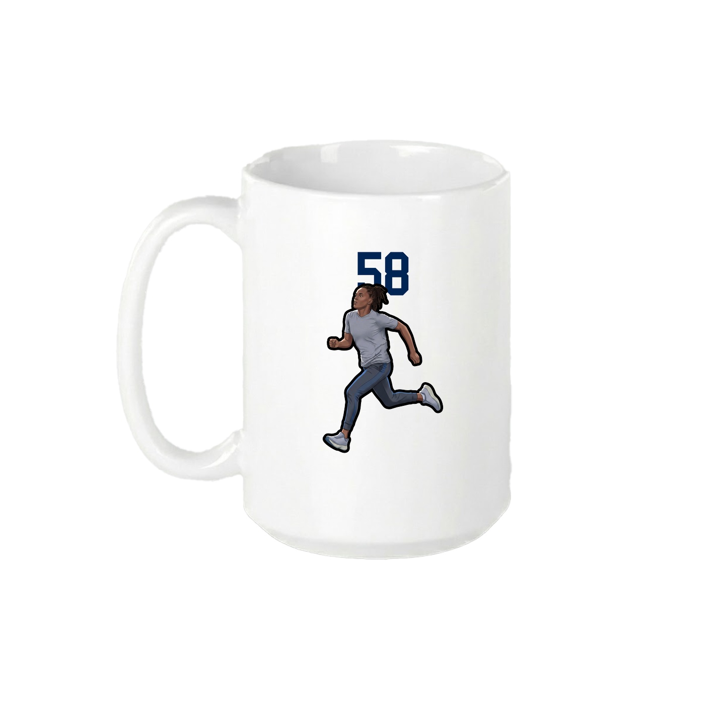 15oz Coffee Mug — Number Top in White
