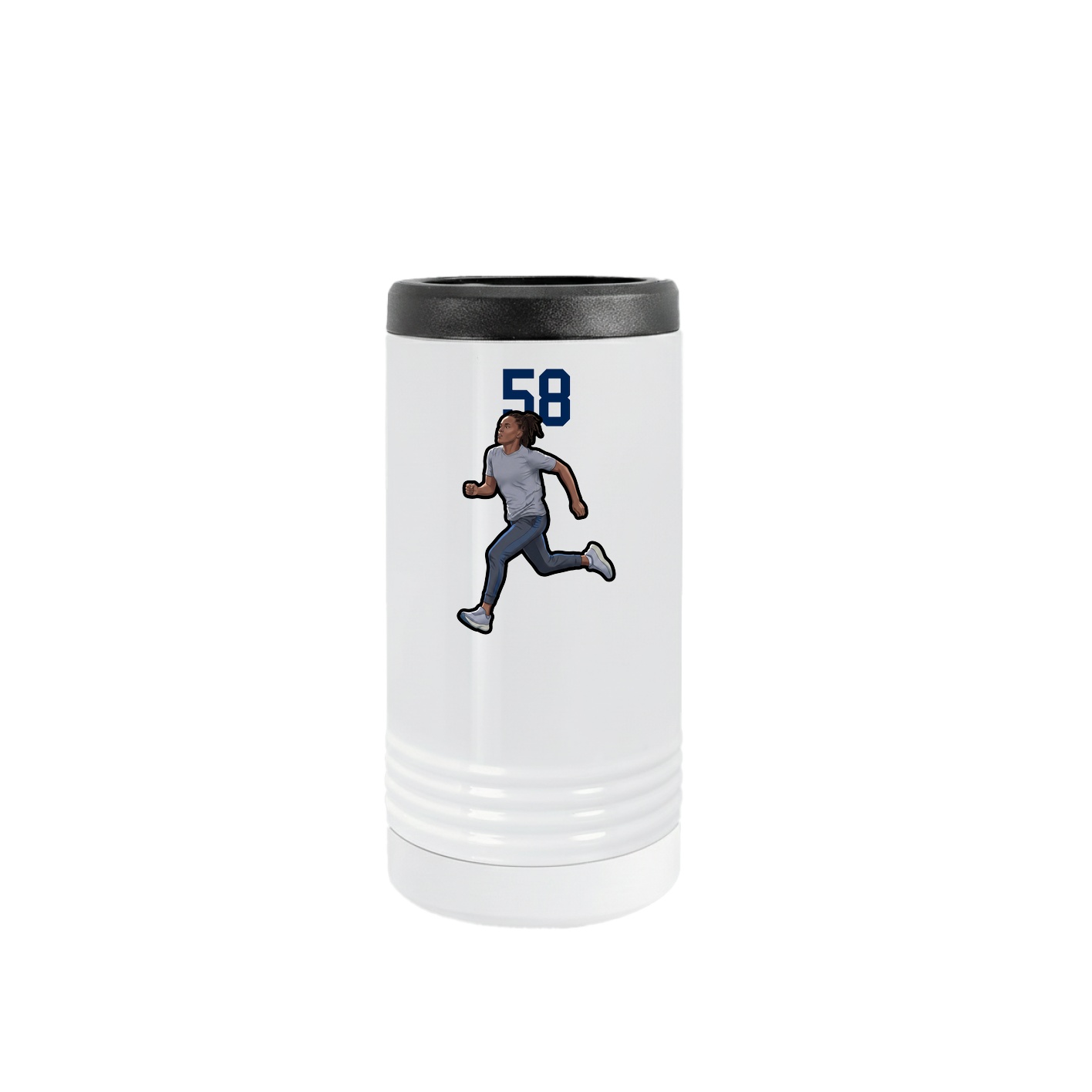 Slim Beverage Holder — Number Top in White