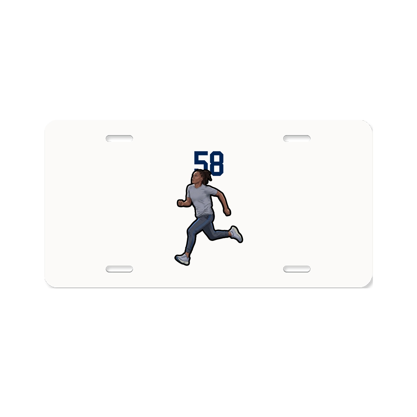 License Plate — Number Top in Classic