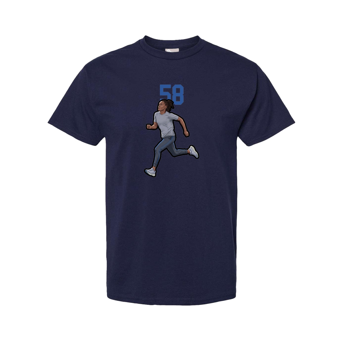 Tee — Number Top in Navy