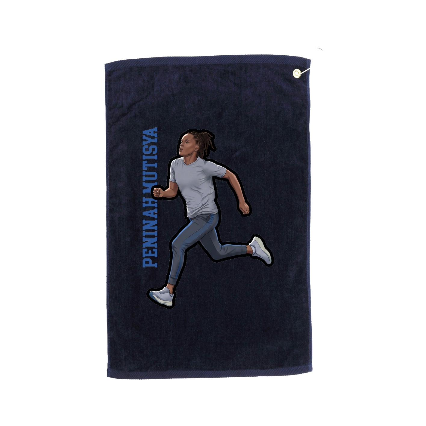 Golf Towel — Name Vertical in Navy