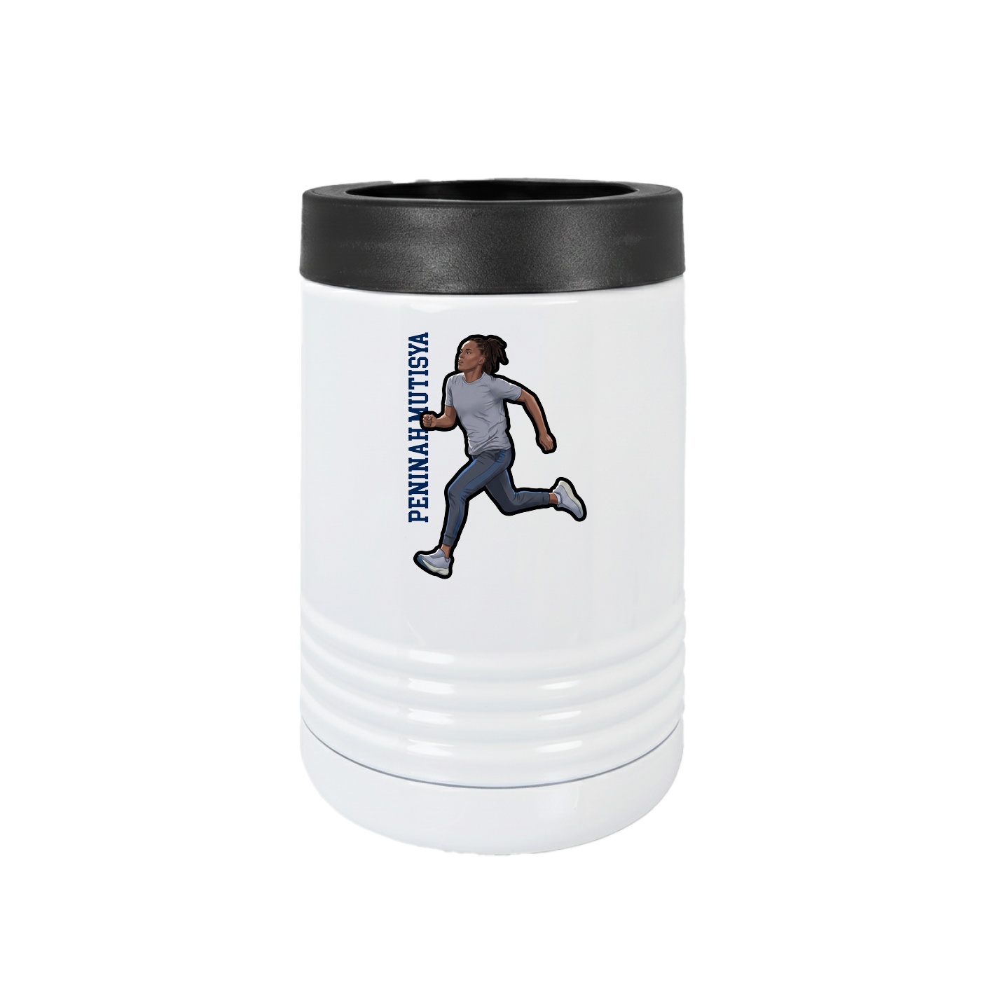 Beverage Holder — Name Vertical in White