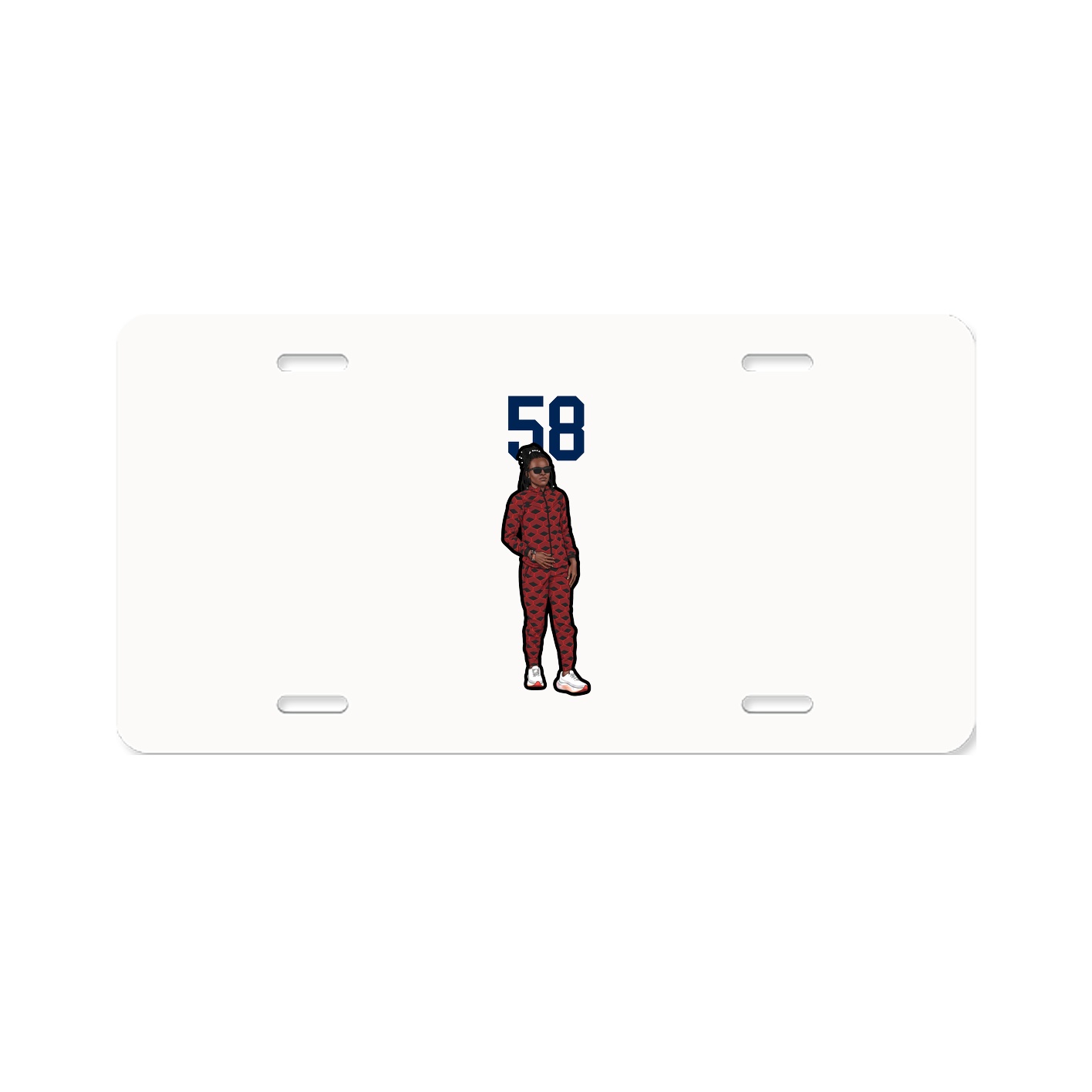 License Plate — Number Top in Classic