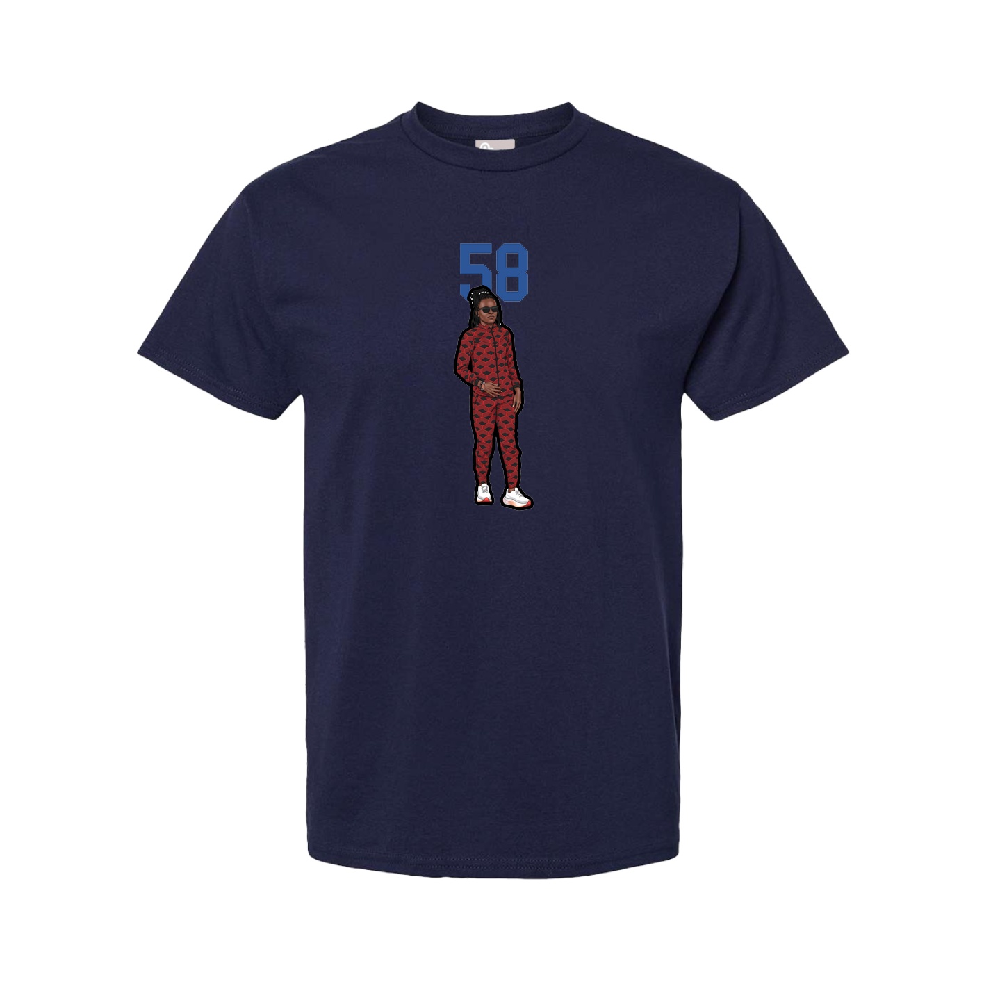 Tee — Number Top in Navy