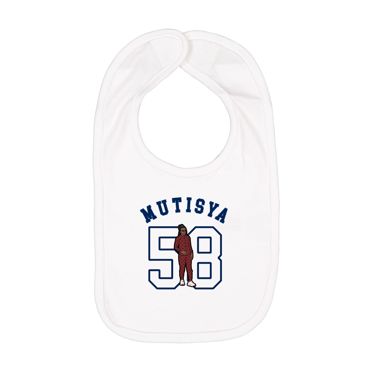 Infant Bib — Shirsey Arch in White