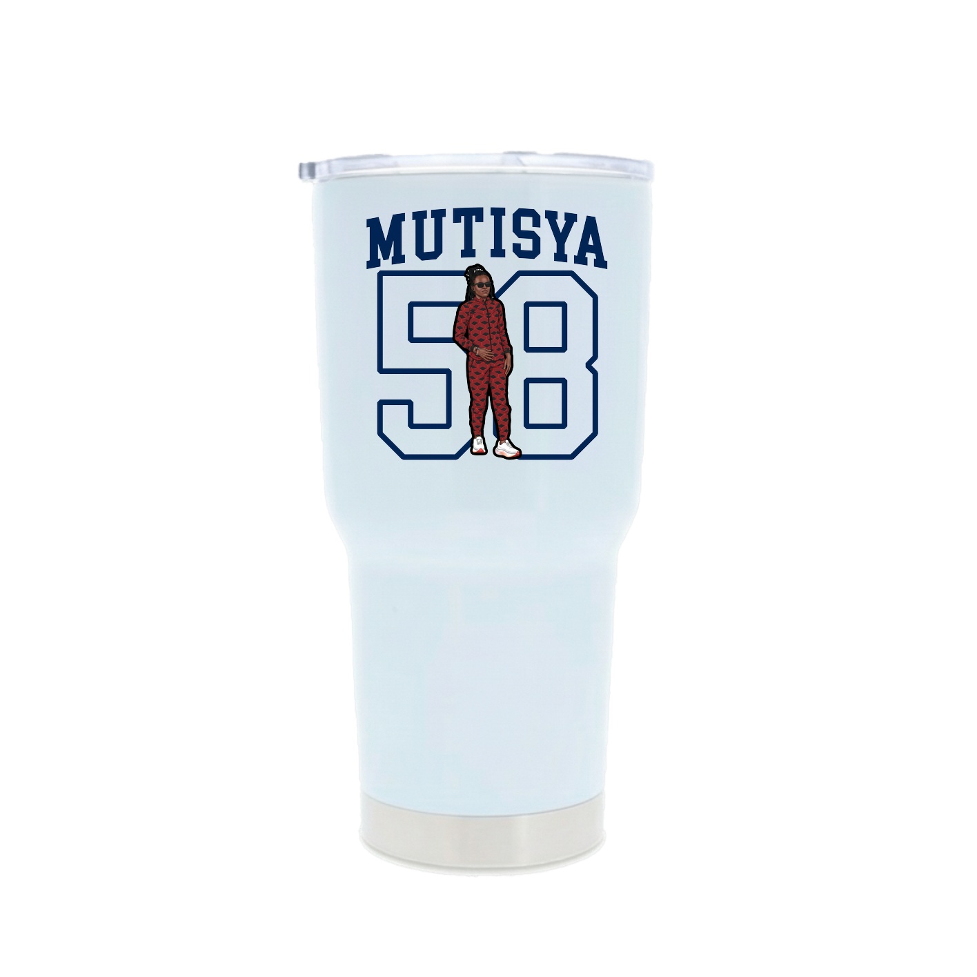 30oz Stainless Steel Tumbler — Shirsey in White