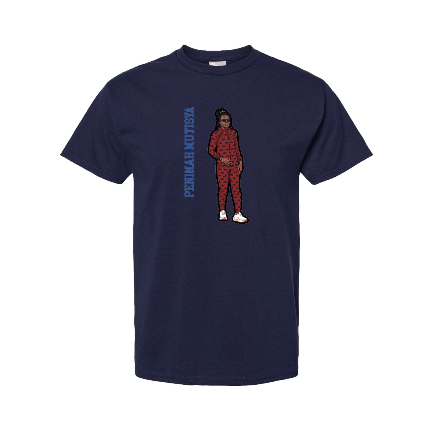 Youth Tee — Name Vertical in Navy