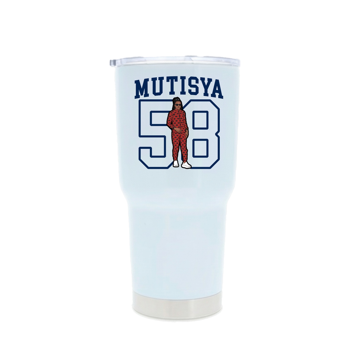 30oz Stainless Steel Tumbler — Shirsey in White