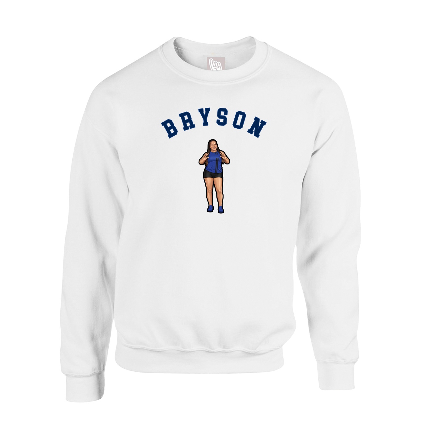 Fleece Crew — Shirsey Arch in White
