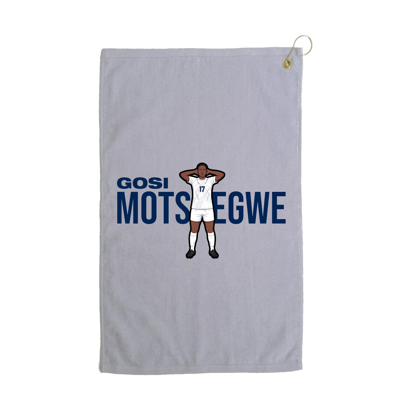 Golf Towel — Player Name in Grey