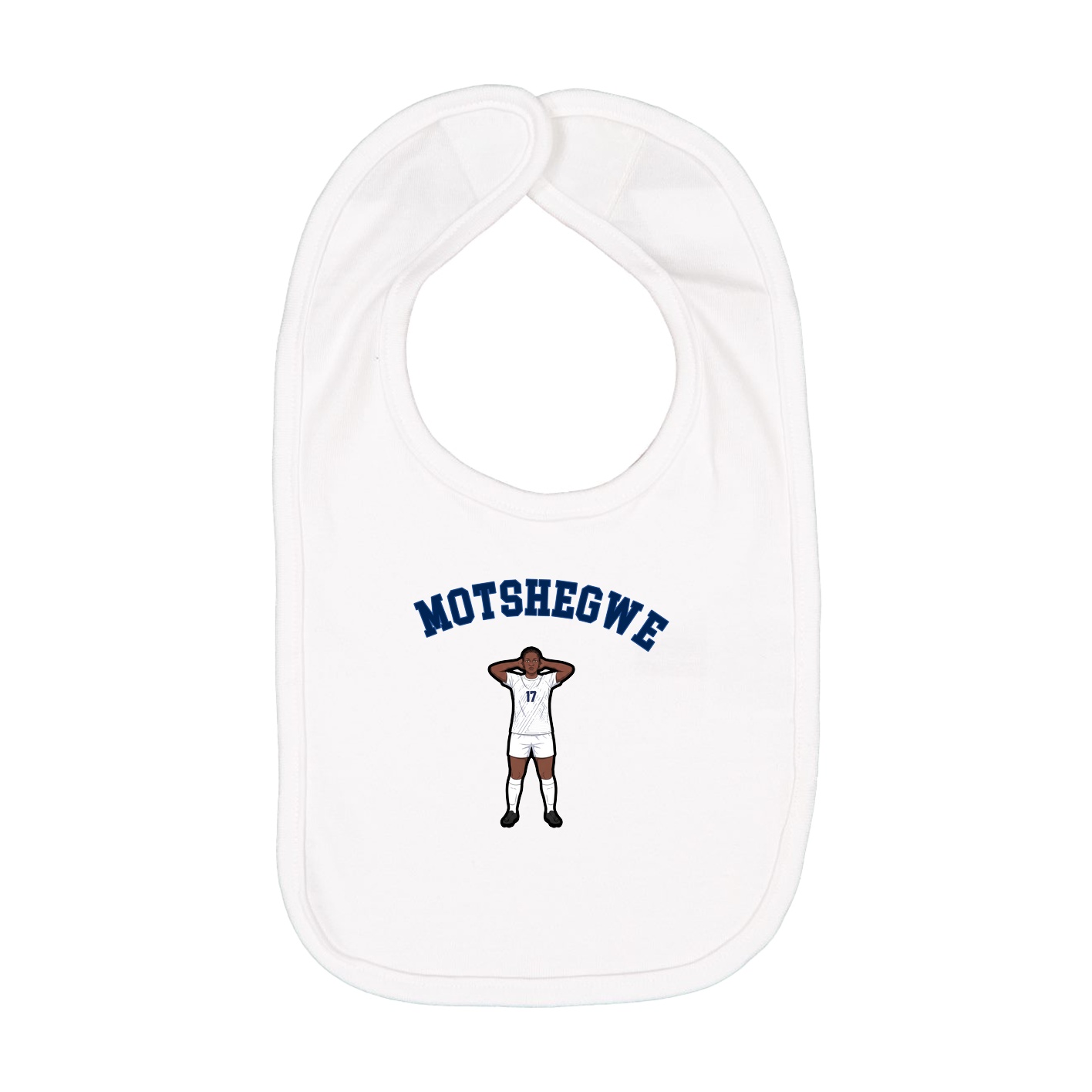 Infant Bib — Shirsey Arch in White