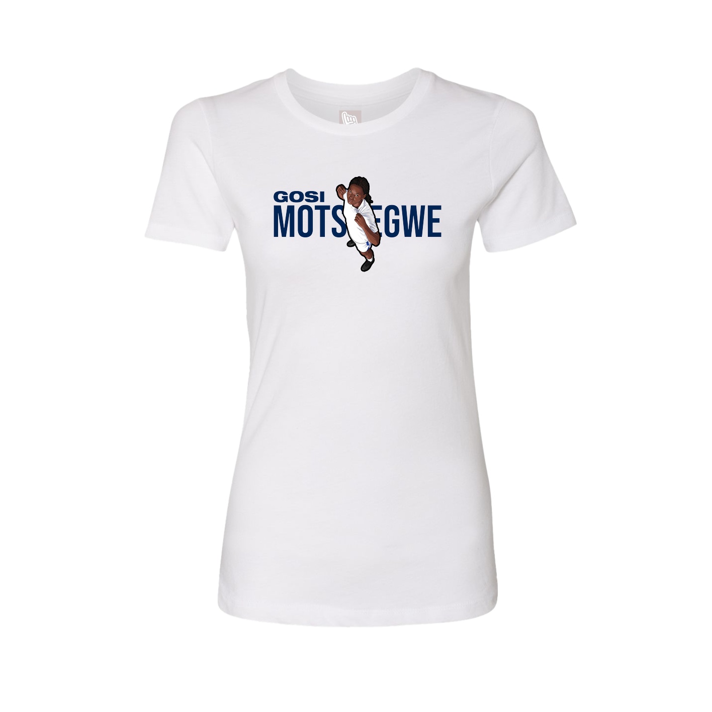 Fitted Women's Tee — Player Name in White